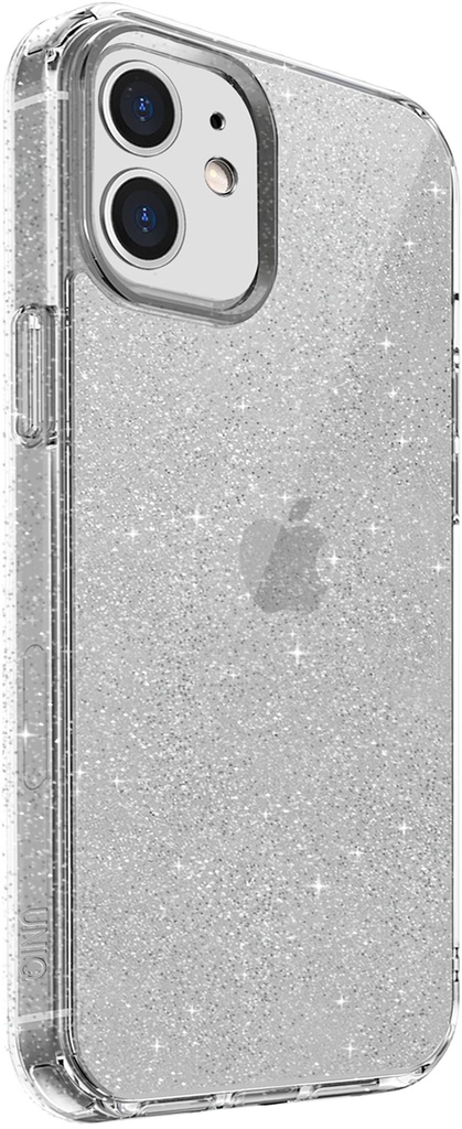 Uniq Hybrid, iPhone 12 |13 Mini, LifePro Tinsel Antimicrobial - Lucent Clear